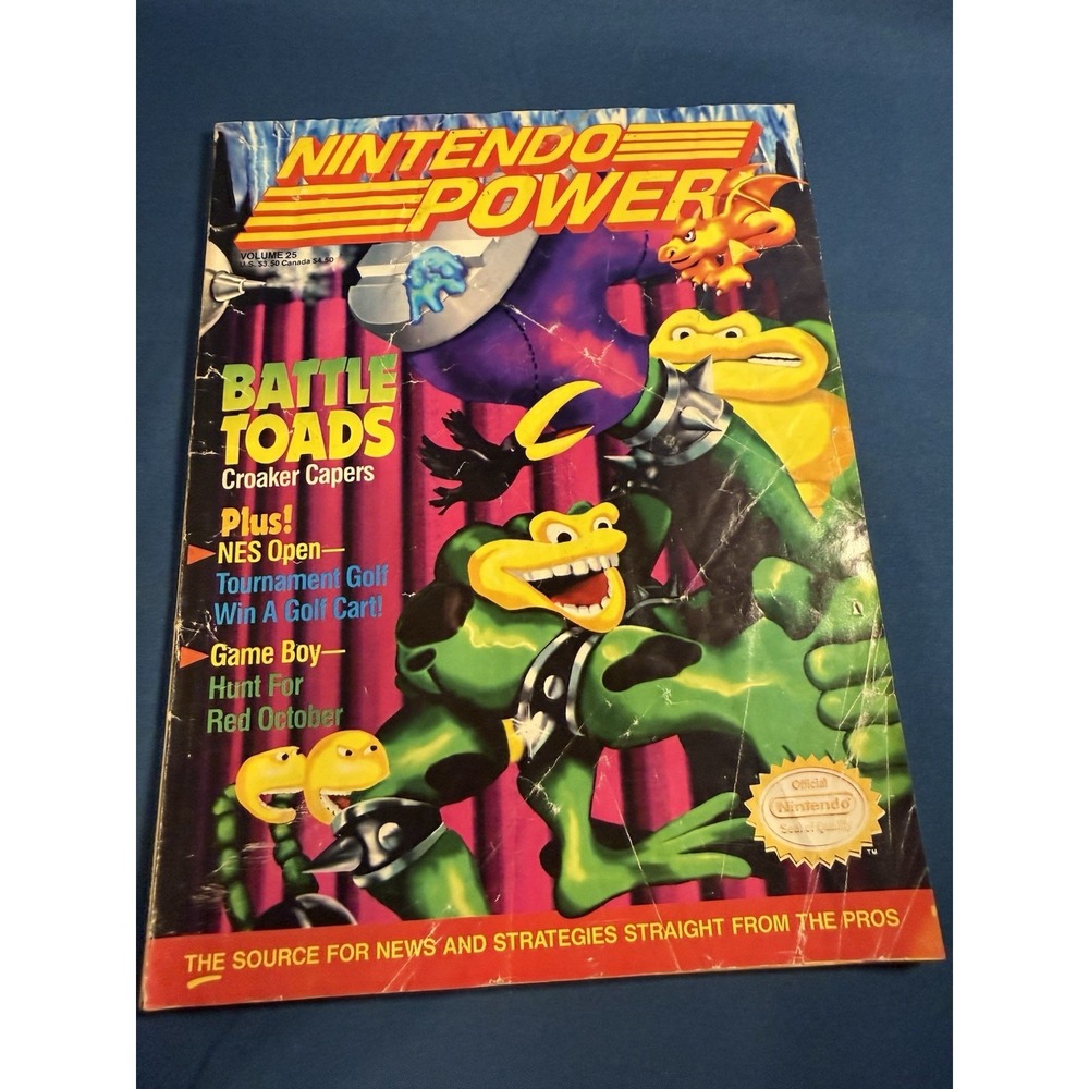 Nintendo Power Magazine Volume #25 Battle Toads w/ Poster Inserts June 1991